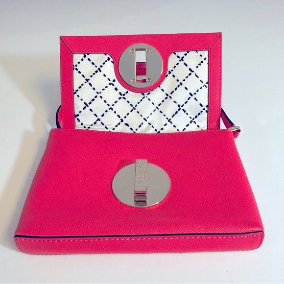 Kate Spade Hot‎ Pink Peony Newbury Lane Sally Crossbody Leather Bag - Picture 6 of 12